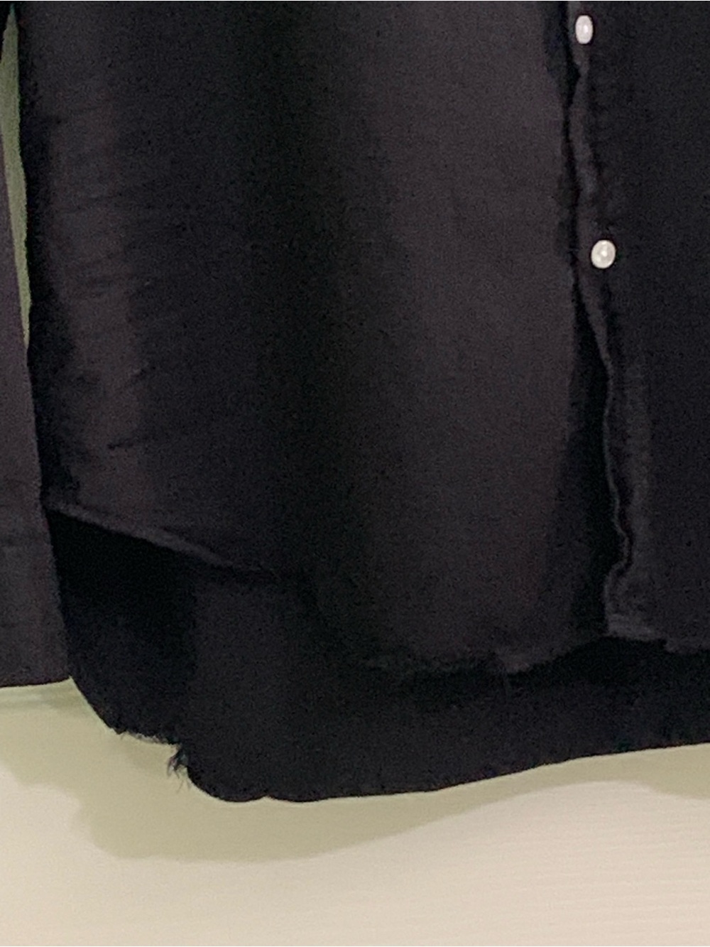 Frank & Eileen EILEEN Famous Top Button Up Long Sleeve Shirt Black Distressed - Picture 4 of 16